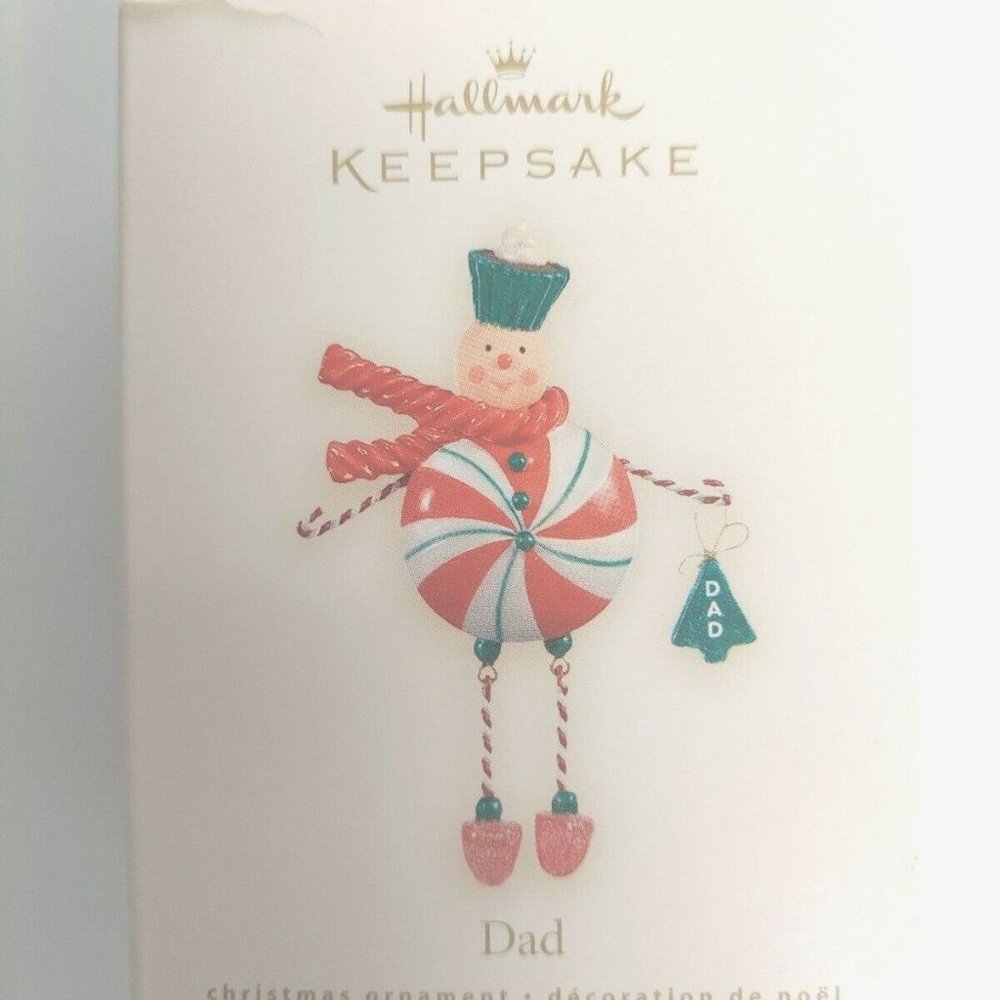 Hallmark Keepsake Dad Christmas Ornament Candy Candycanes